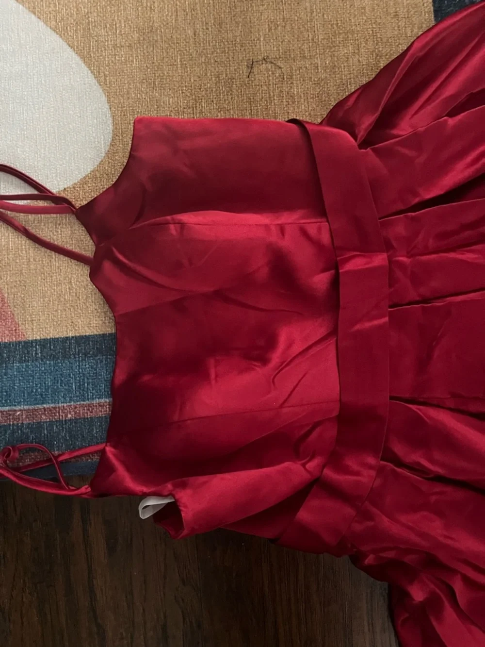Satin Red Dress - Picture 3 of 7